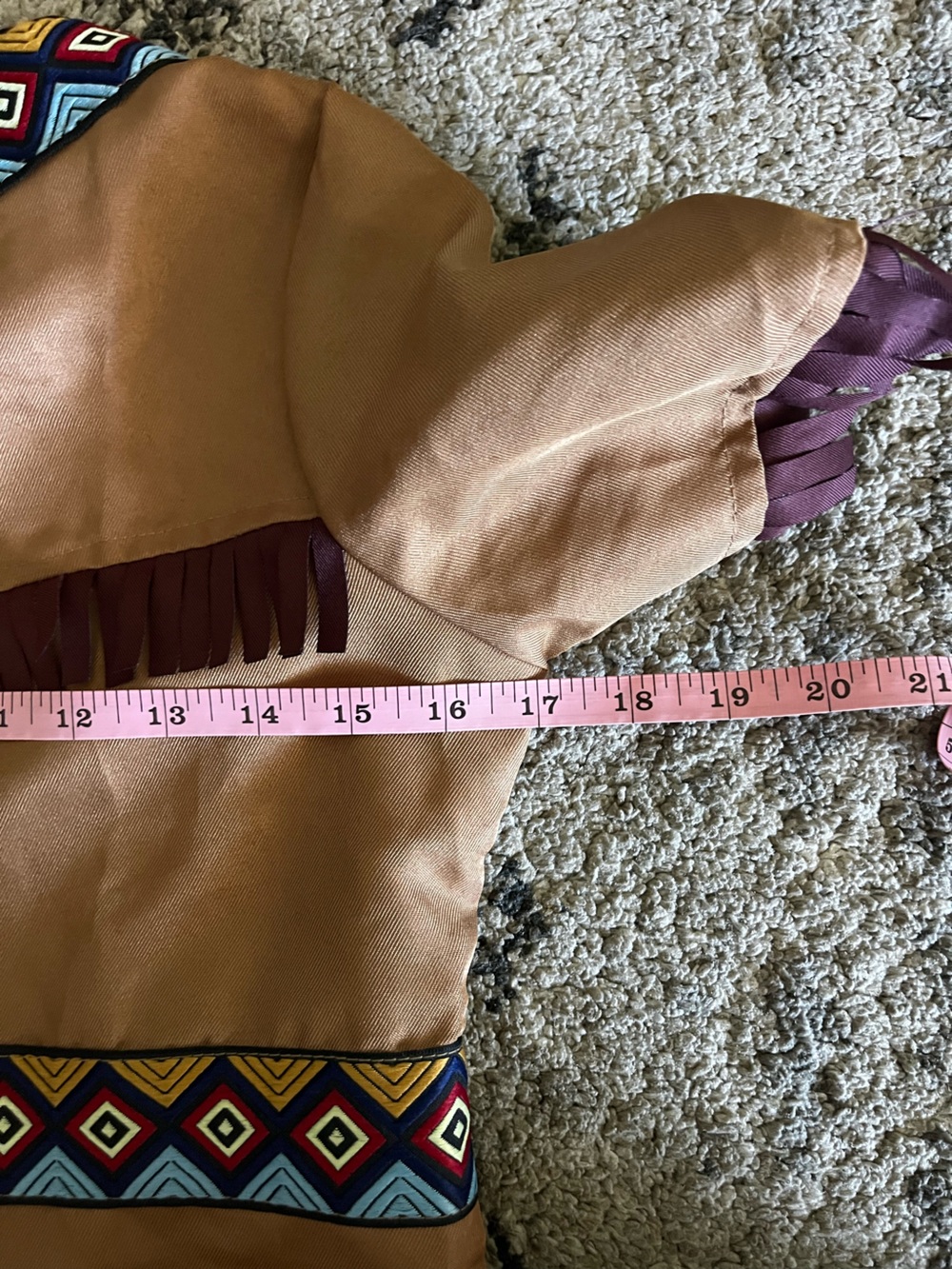 Children's Native-Inspired Costume Dress - Brown - Picture 2 of 2